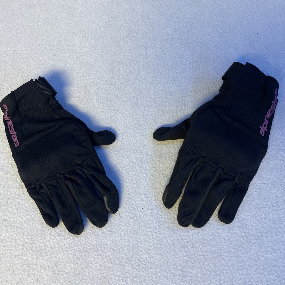 Alpinestars Stella Reef Womens Motorbike Gloves Black Pink Size M / Eur M EUC